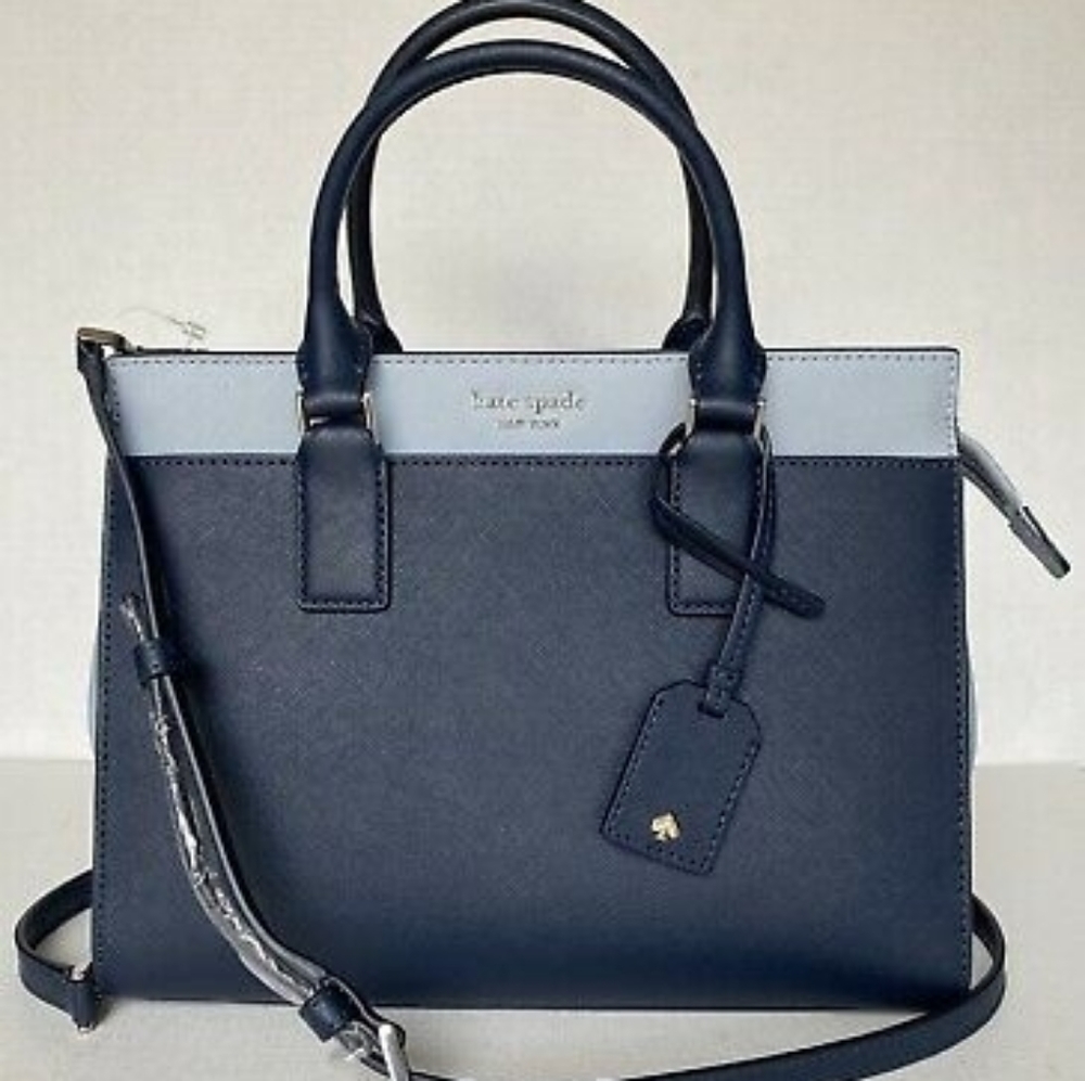 Kate Spade Cameron Satchel - Navy and Light Blue
